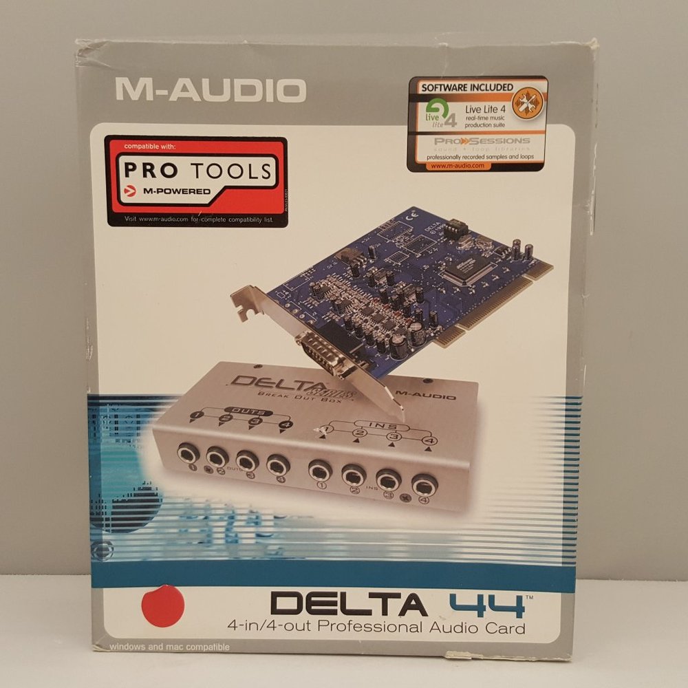 M-AUDIO Delta 44 Professional 4 In / 4 Out Audio Card & Breakout Box Part Used